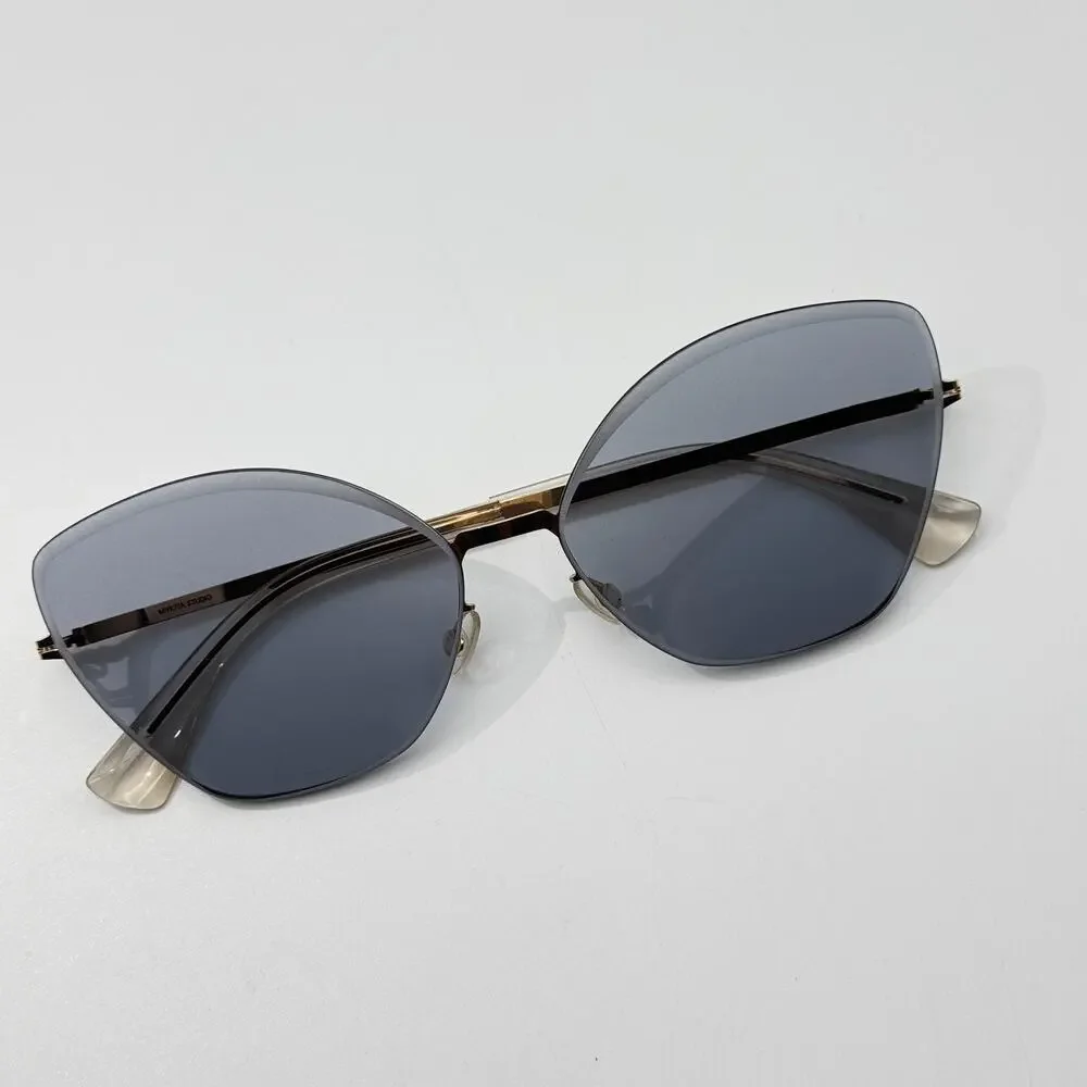 Mykita Sunglasses Studio 10.2 Col 342 Gold Cat Eye Butterfly Oversize Frame 62mm